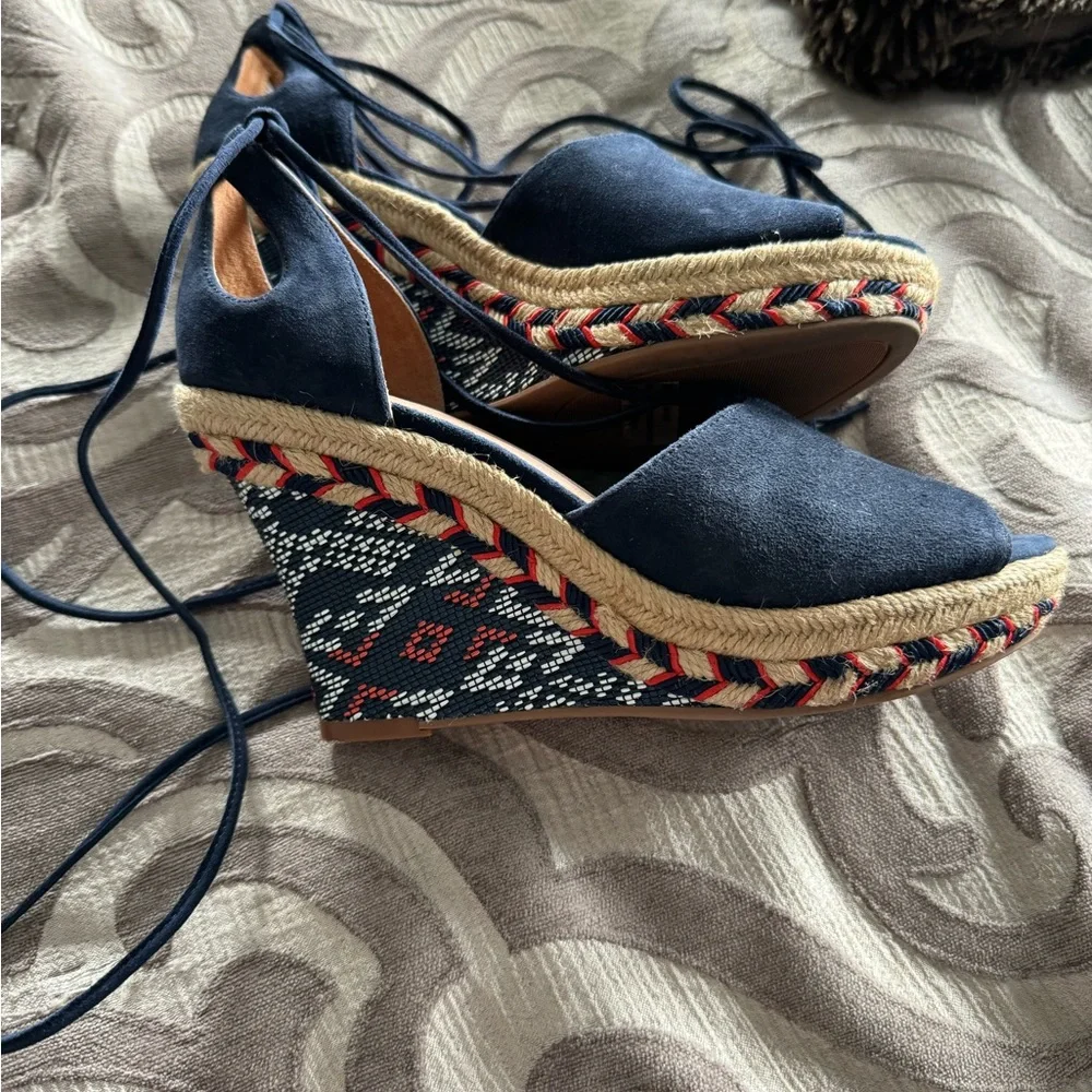 Cabi isla blue wedge sandal - Picture 4 of 6